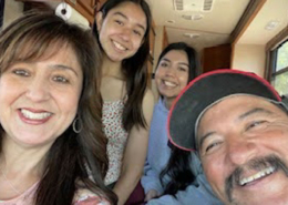 Principal Aguilera and her family. Photo: Sandra Aguilera.
